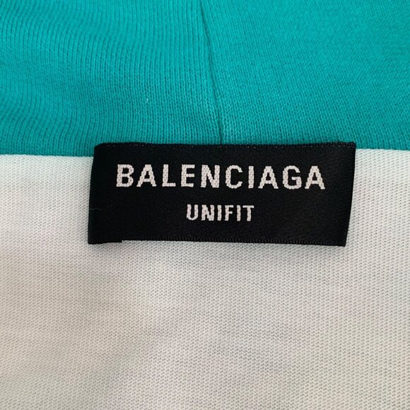 balenciaga Blue cotton distressed hoodie - Picture 5 of 9